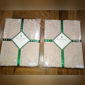 Waterford Linens Glen Mayor Linen Round Tablecloth 70 in, 2 Packages New